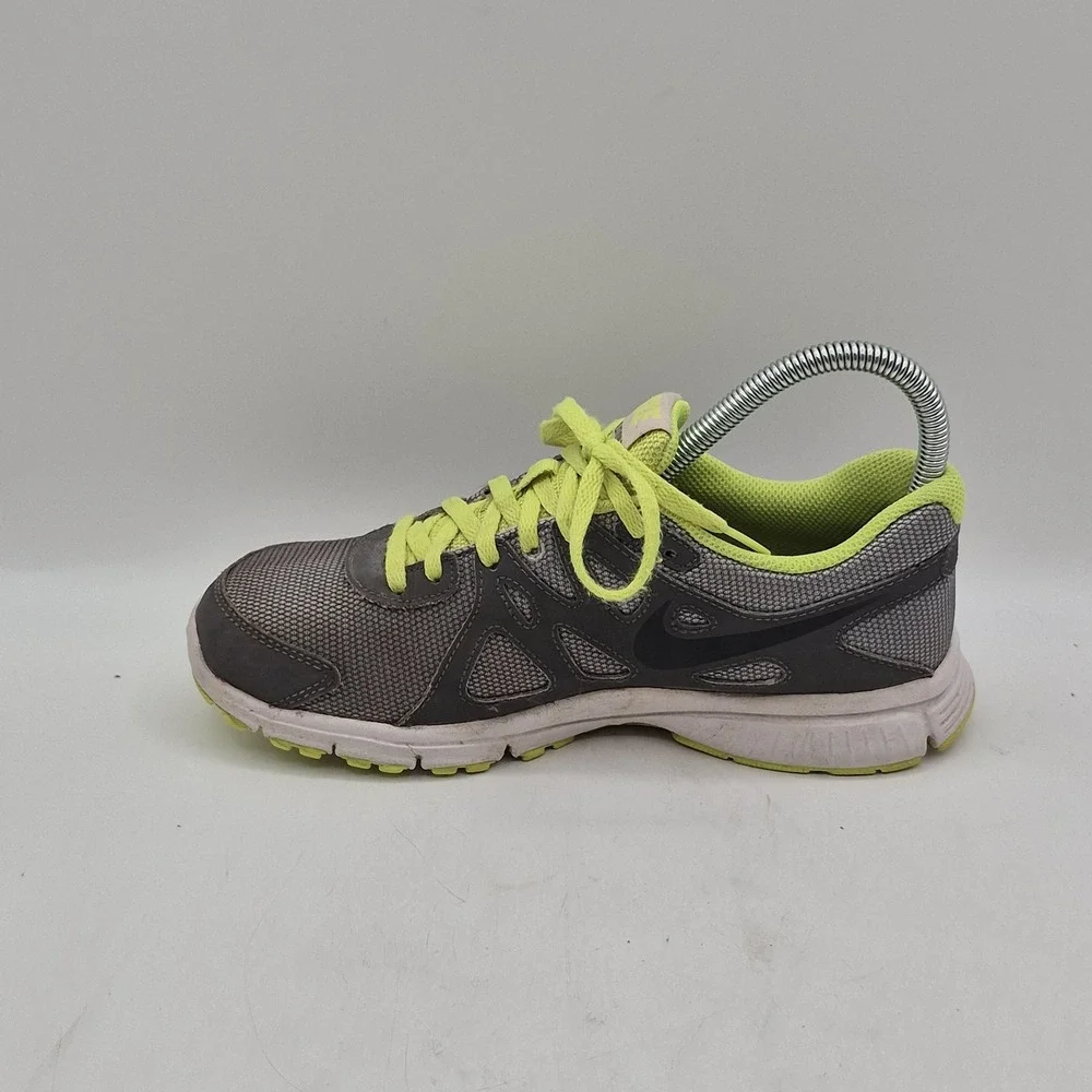 Nike Revolution 2 Shoes Youth Size‎ 4.5Y Gray Volt Running Sneakers 555082-019